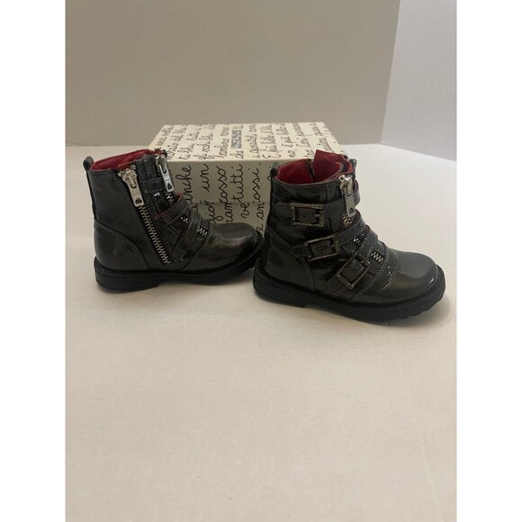 I Pinco Pallino Imelde & Stefano Cavalleri Toddler Boots Size 25 (8) Dark Gray - Picture 5 of 12